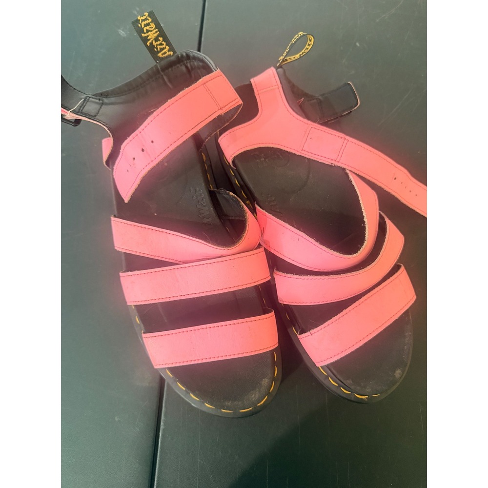 Dr Martens Blaire Sandal Women Size 10 Pink Strappy Platform Chunky Indie Summer